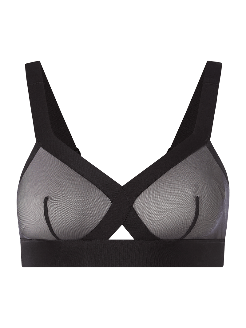 Bralette aus Mesh in schwarz