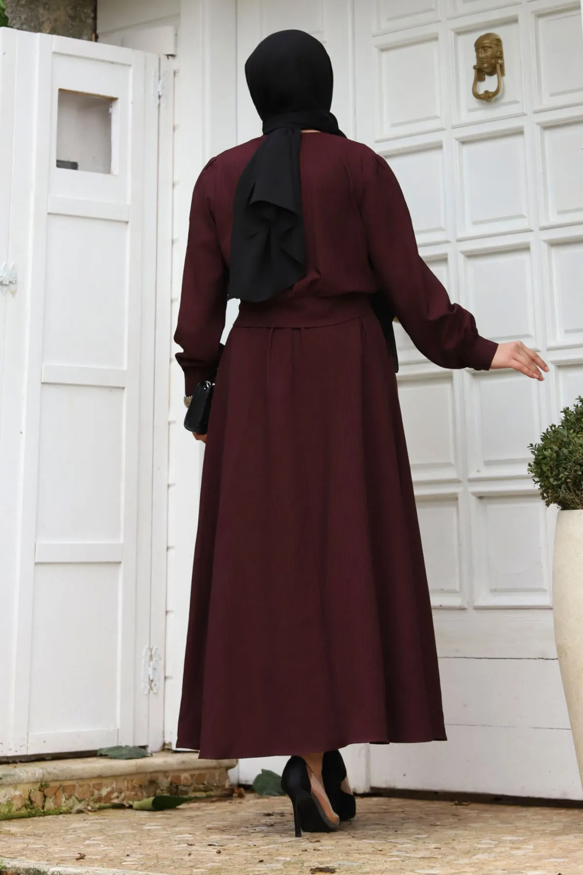 Tesettür Dünyası  Zweiteiler - Lila - Regular Fit