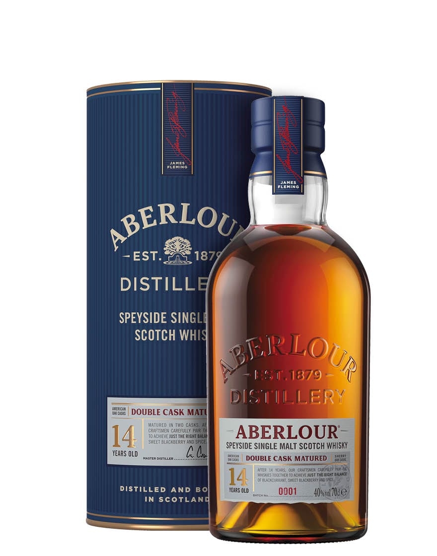 Speyside Single Malt Scotch Whisky Double Cask Matured 14 Years Old Aberlour 0,7 ℓ, En Étui