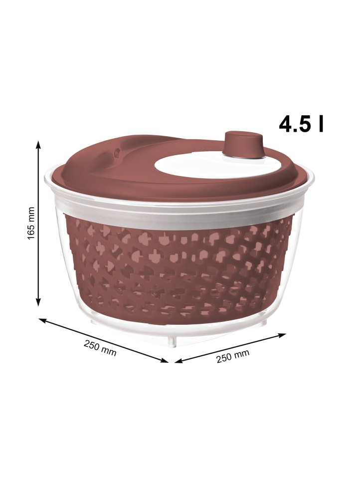 Rotho Fresh Salatschleuder, Kunststoff (PP) in Iron rot günstig kaufen onesize