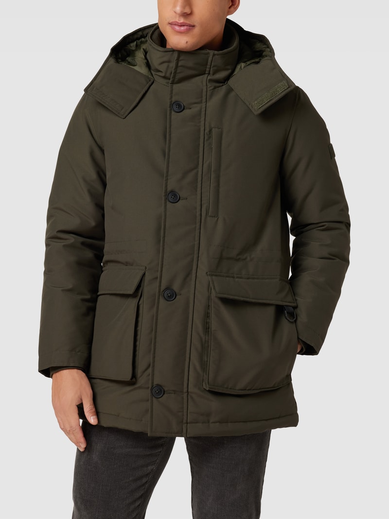 Parka mit Kapuze in olivgrün