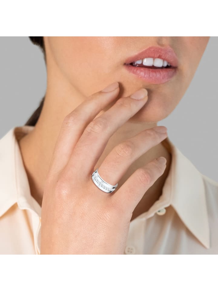 Rafaela Donata Ring Sterling Silber Zirkonia weiß in silber günstig kaufen