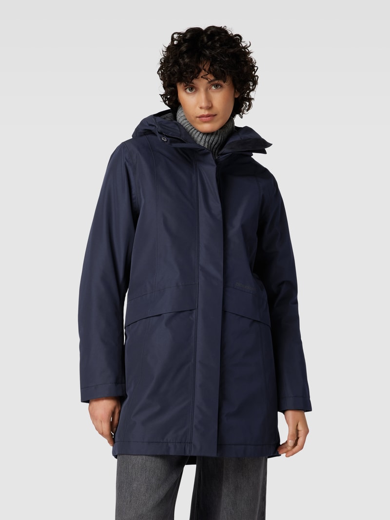 Parka mit Kapuze Modell 'CAJSA' in dunkelblau