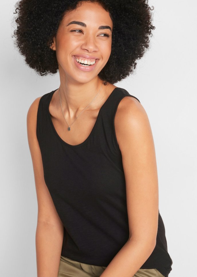 Jersey-Top mit Rückendetail
