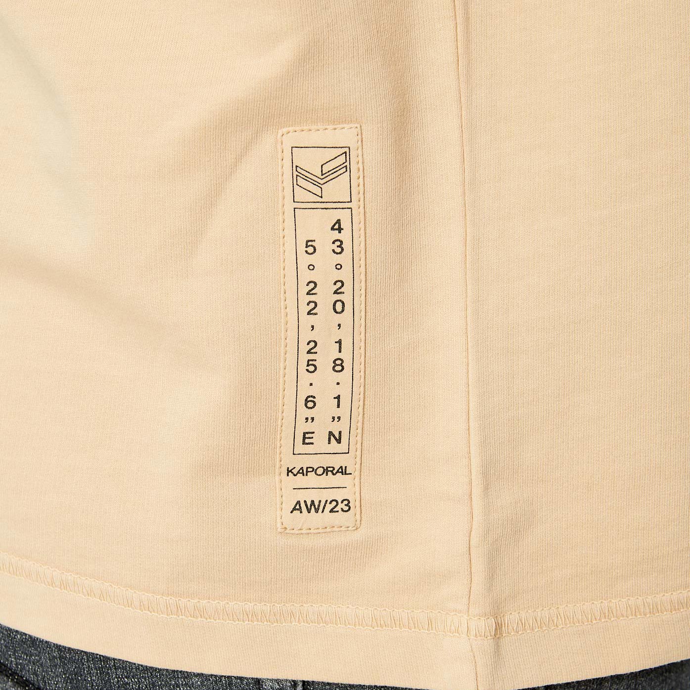 RAKIM  T-shirt beige homme 100% coton bio