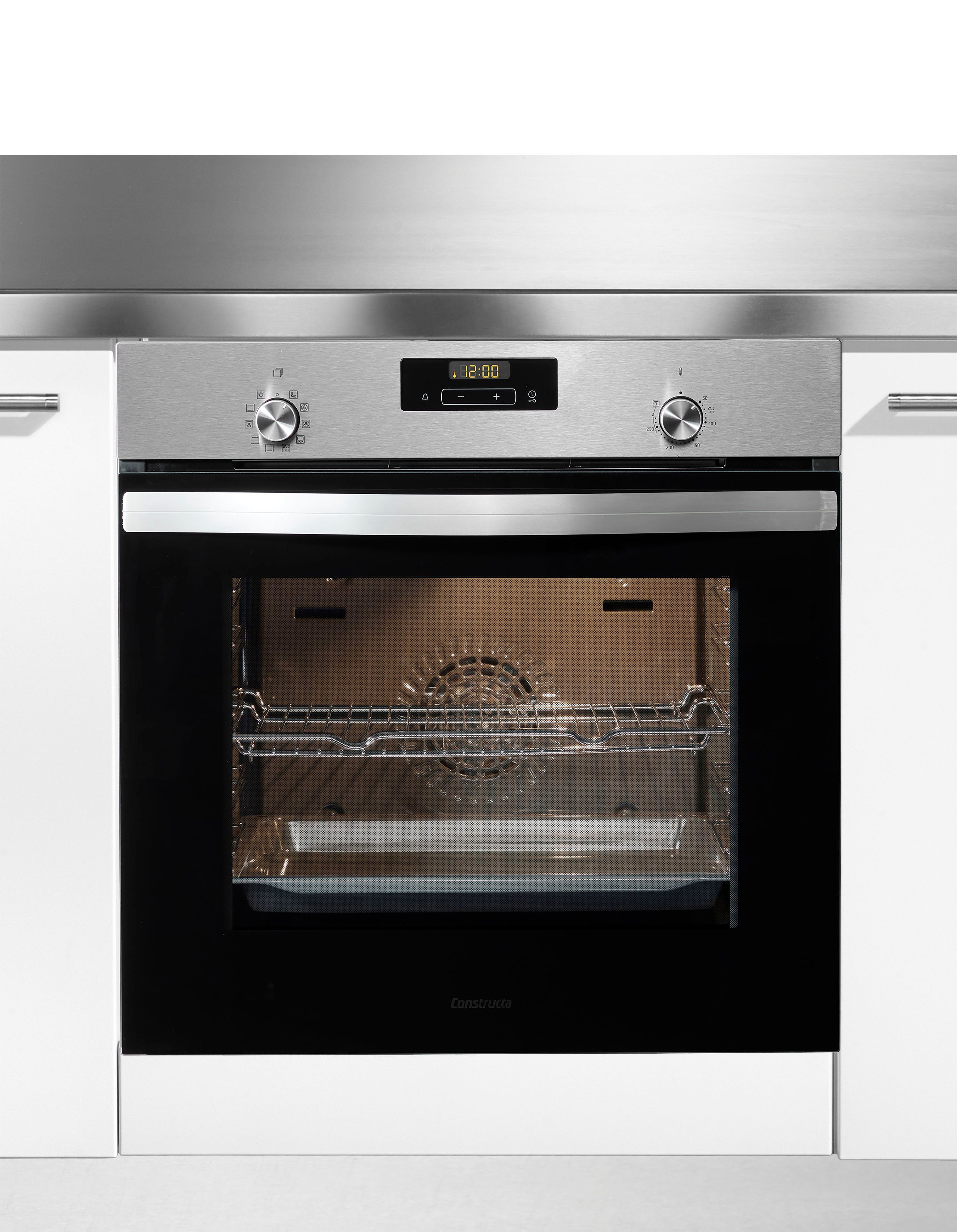 Constructa Einbaubackofen CF3M61052, mit Teleskopauszug nachrüstbar, Hydrolyse