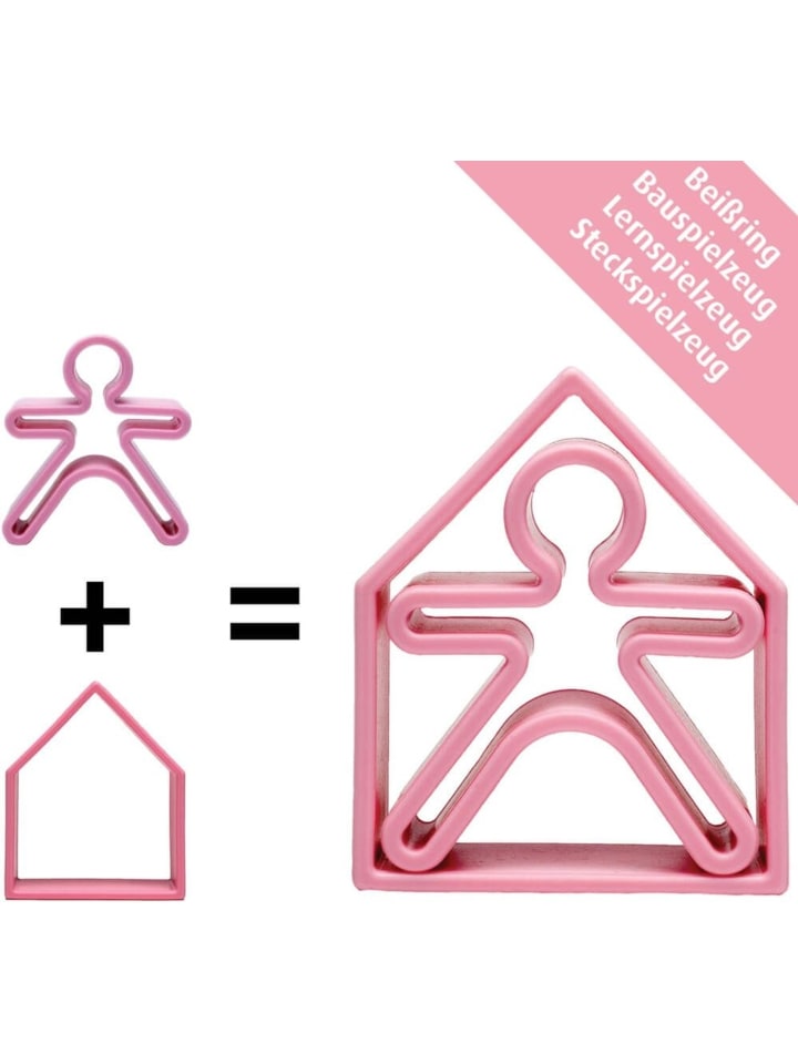 Reer Spielbeißring 1x KID   1x HOUSE, pink in Rosa ab 0 Monate günstig kaufen onesize