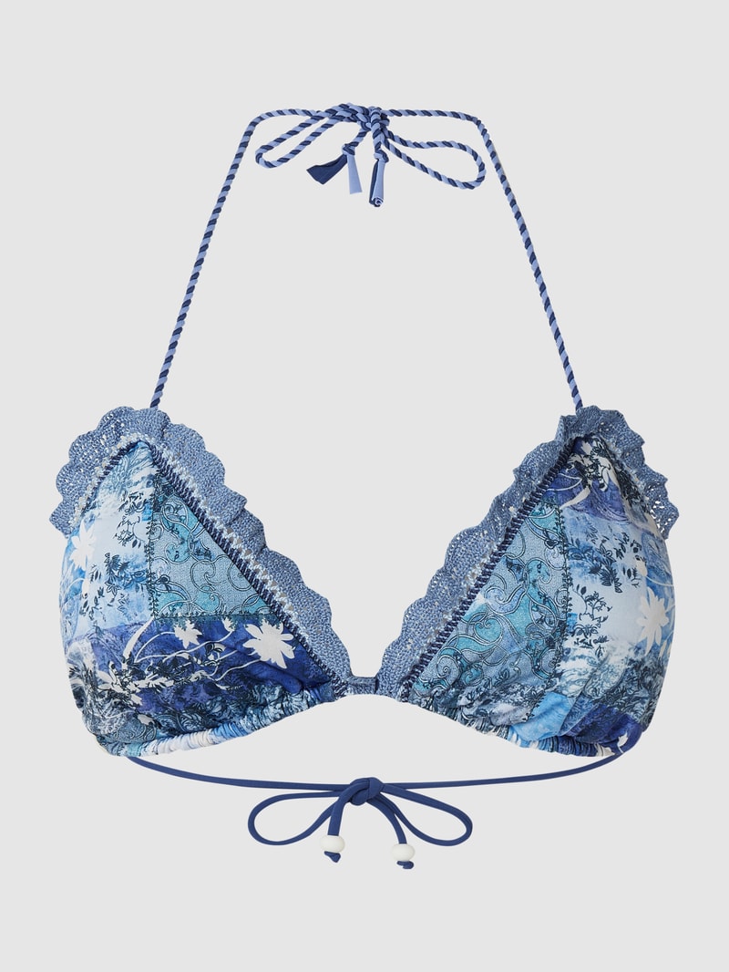 Bikini-Oberteil in Triangel-Form in marineblau