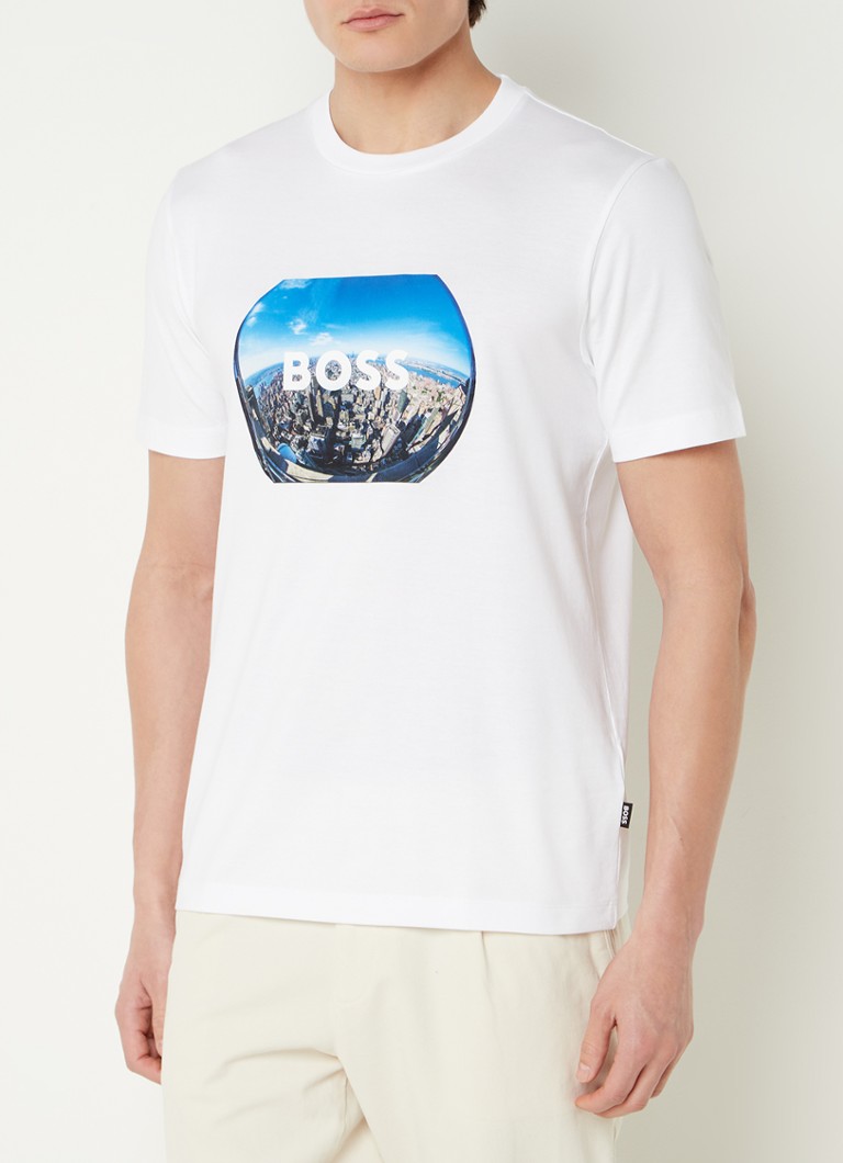 Koszulka HUGO BOSS Tiburt z nadrukowanym logo