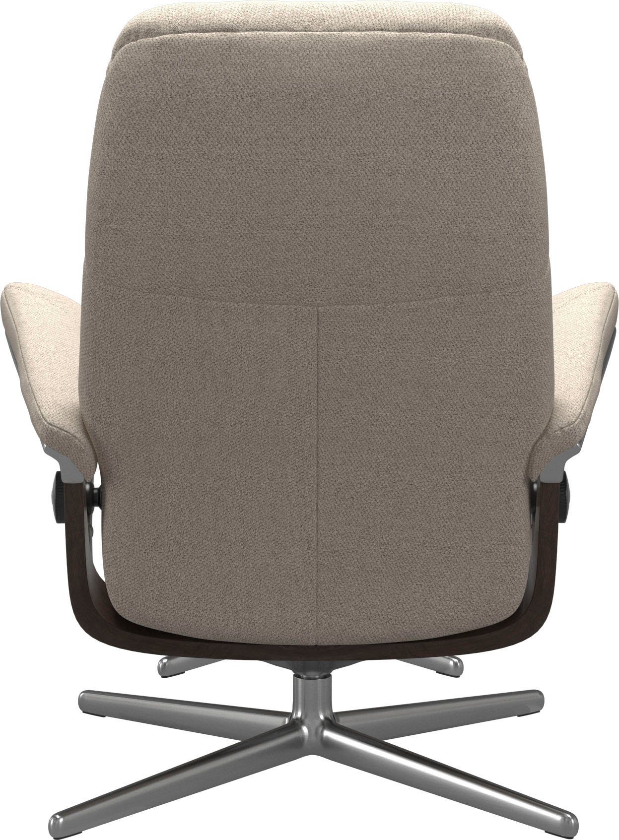 Stressless® Relaxsessel Consul (Set, Relaxsessel mit Hocker), mit Hocker, mit Cross Base, Größe S, M & L, Holzakzent Wenge