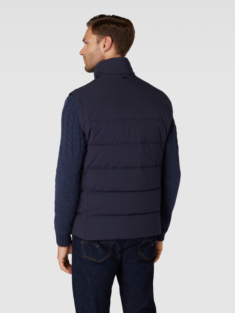 Steppweste mit Stehkragen Modell 'Alix' in marineblau
