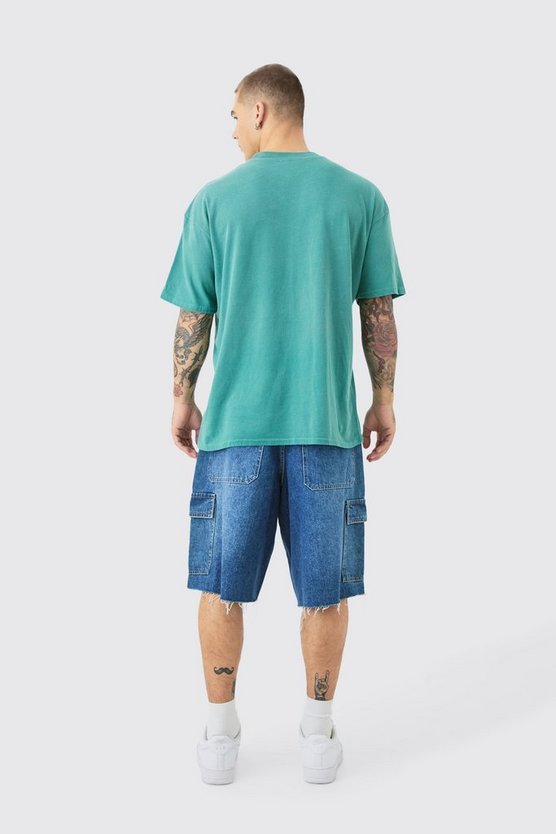 Oversize T-Shirt mit geometrischem B-Print