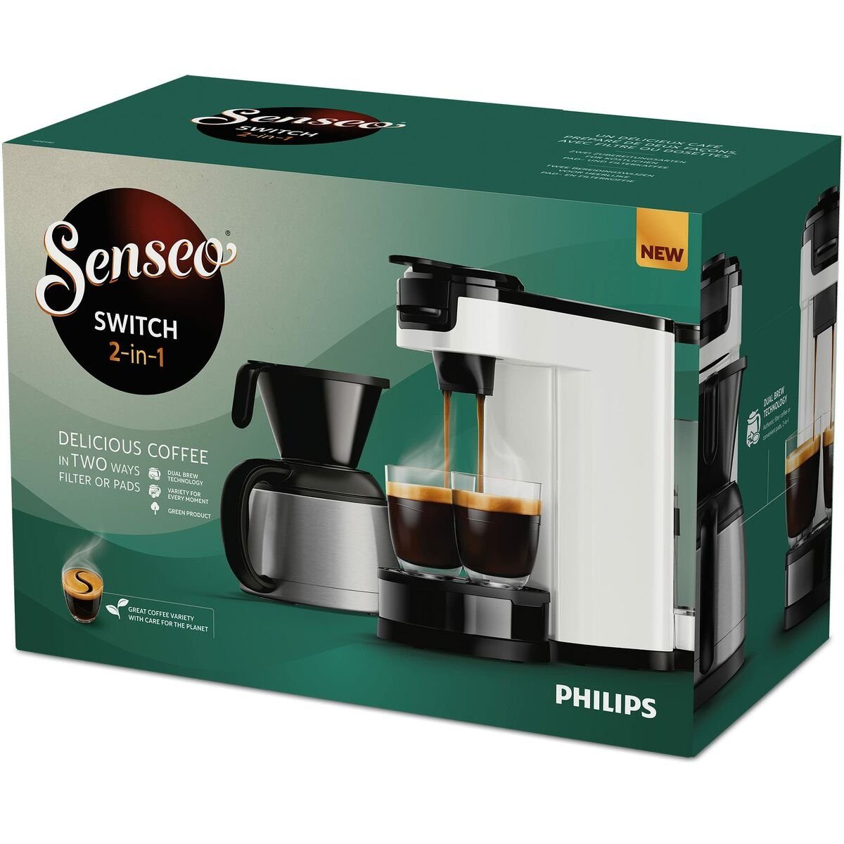 Philips Kapselmaschine Kapsel-Kaffeemaschine Philips HD659205 1450 W