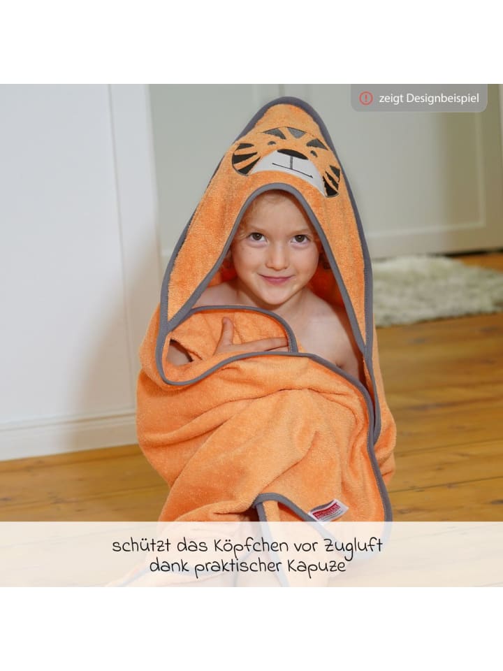 Wörner Kapuzenbadetuch 80 x 80 cm - Greige Stah in blau,beige günstig kaufen onesize
