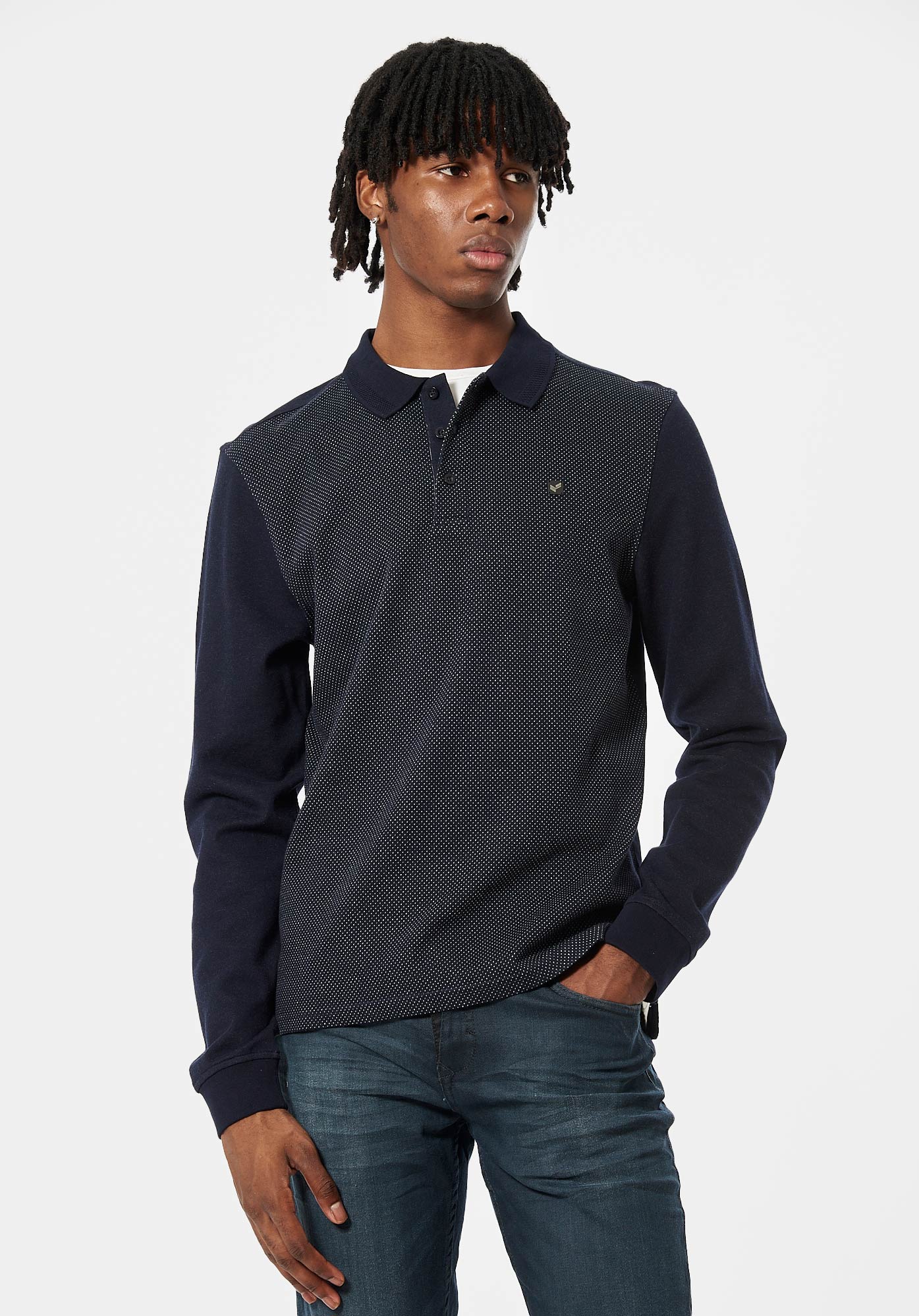 BAKAR  Polo bleu Homme