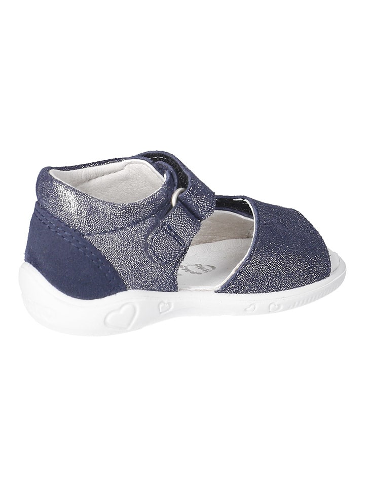 PEPINO Leder-Sandalen in Dunkelblau/ Silber günstig kaufen