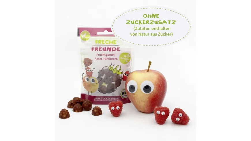 Freche Freunde Bio Fruchtgummi Apfel-Himbeere mit Reispops 30 g