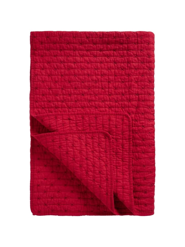 IB Laursen Baumwoll-Quilt mit Kreuzstichen in rot günstig kaufen onesize