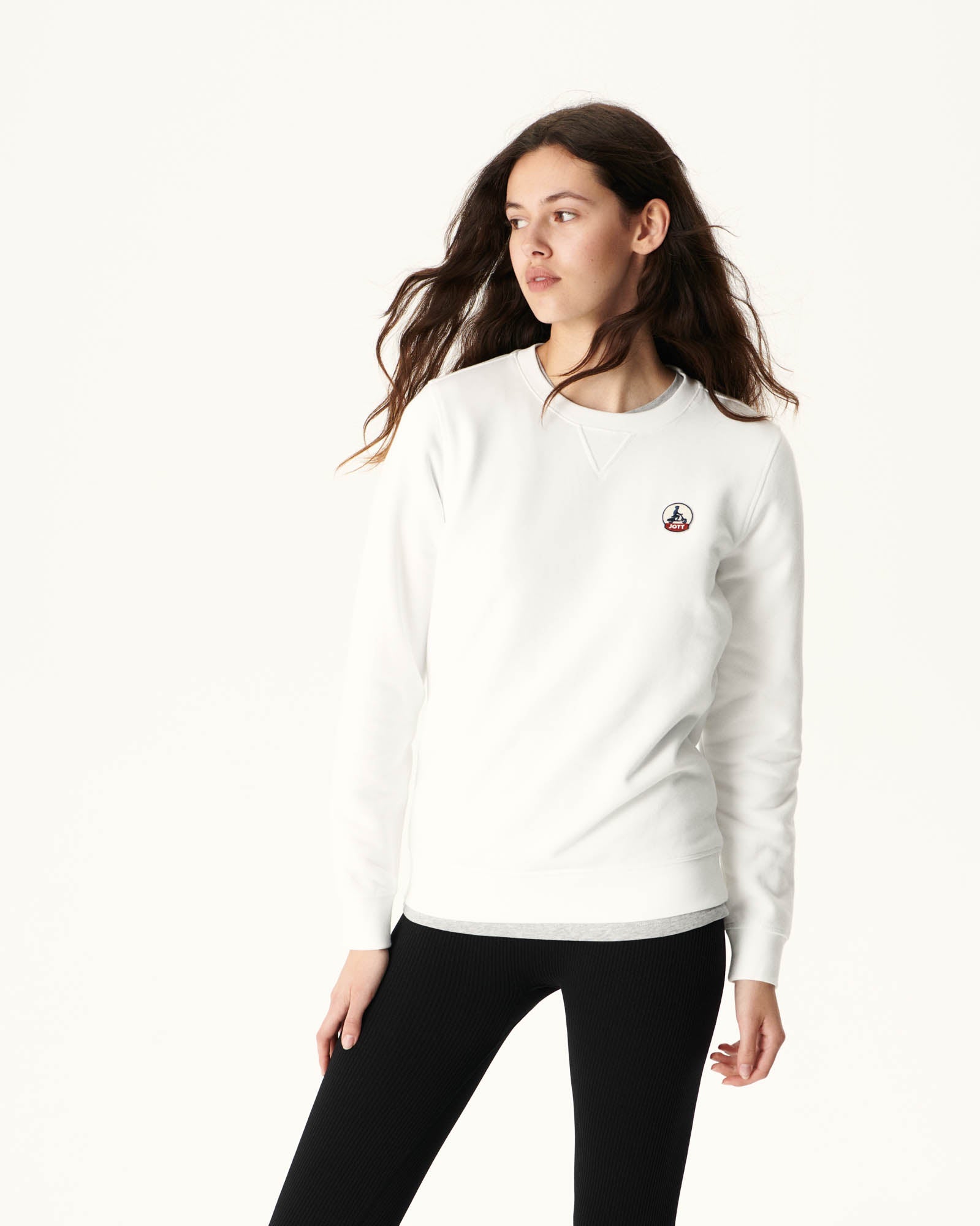 Sweat en coton biologique Blanc Elvas