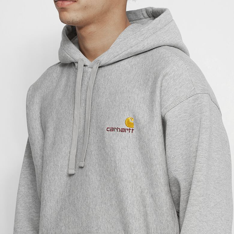 Carhartt WIP Hooded American Script Sweatshirt grey heather