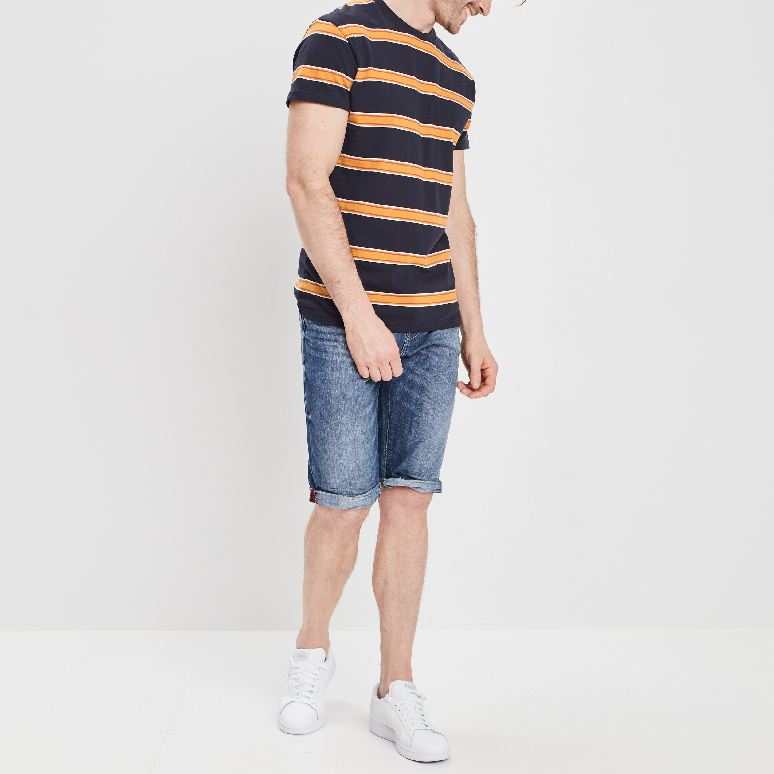 Bermuda regular en jean Creeks denim double stone homme | La Halle