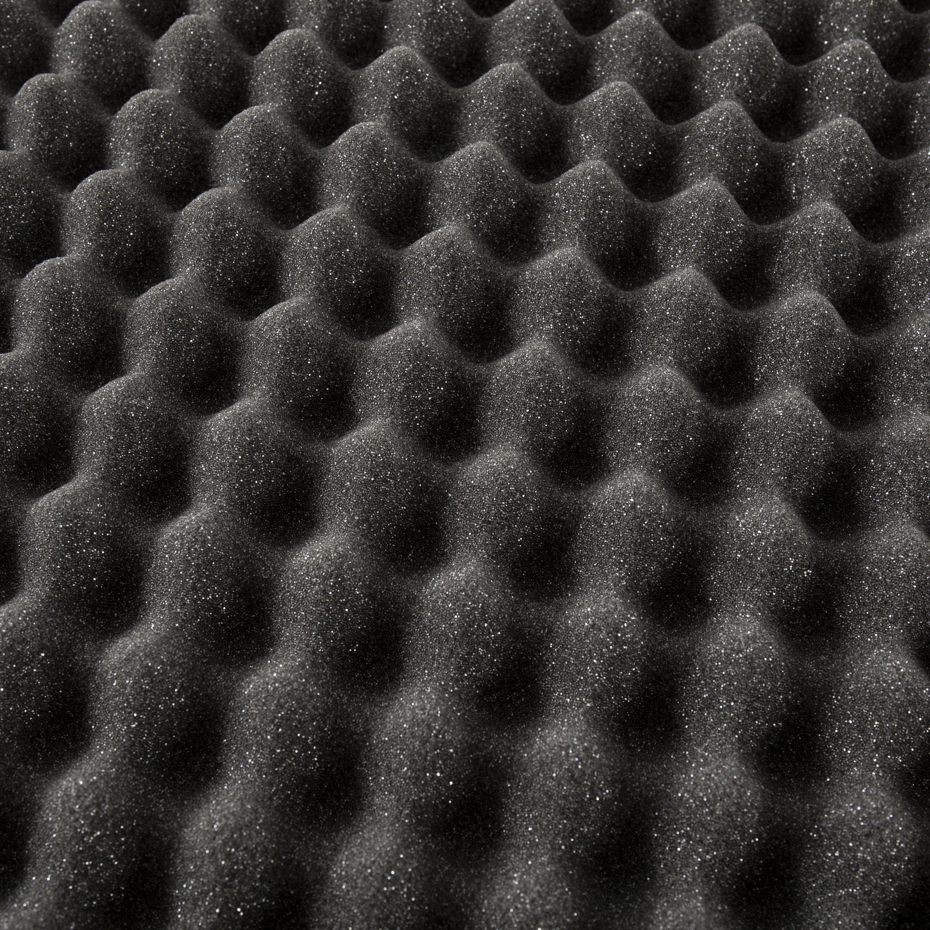 MUSIC STORE Akustikplatte, Noppenschaum anthrazit 40 mm 50 x 100 cm, 4 cm stark - Absorber