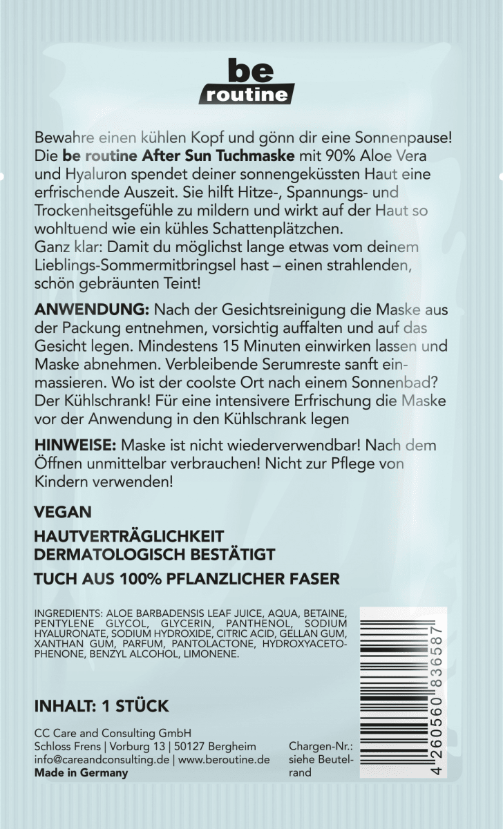 After Sun Tuchmaske mit Aloe Vera, 1 St