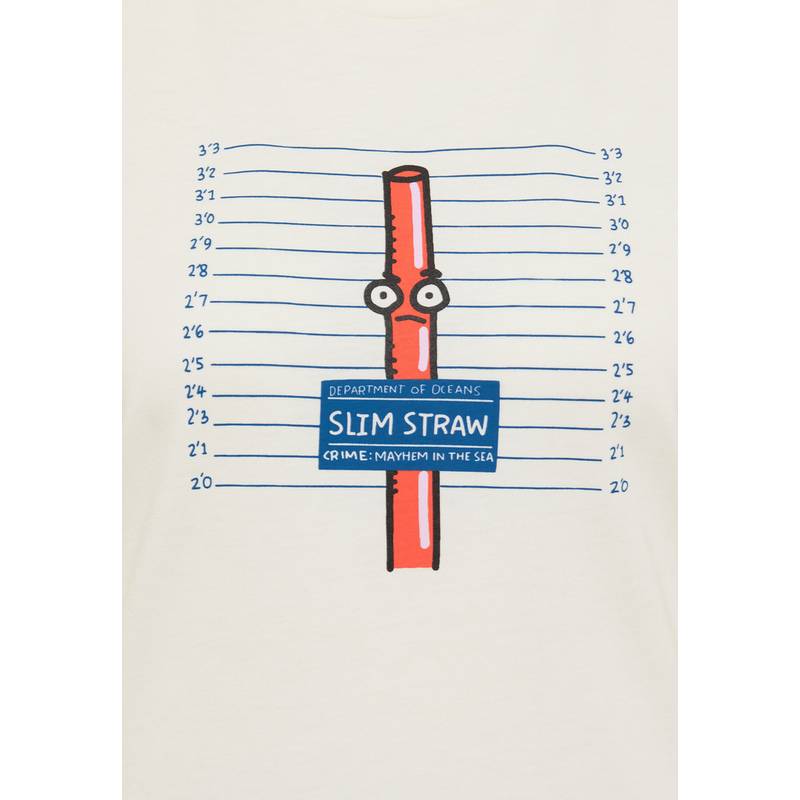 SOMWR T-Shirt With Slim Straw Print T-Shirt Damen