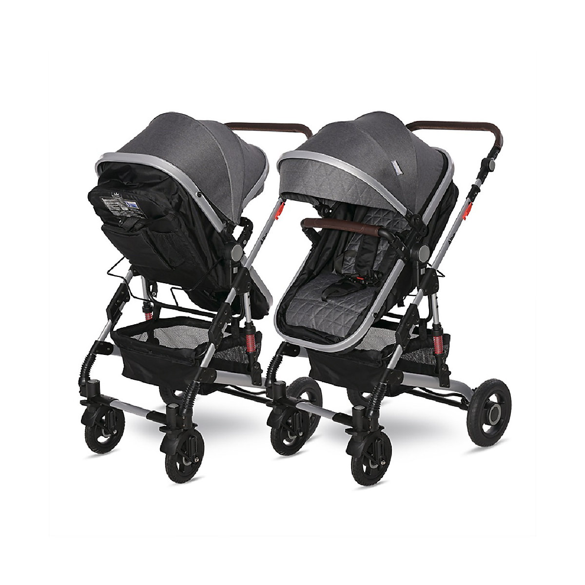 Kinderwagen Alba 2 in 1, Babywanne als Sportsitz einsetzbar, Gummireifen Kombikinderwagen