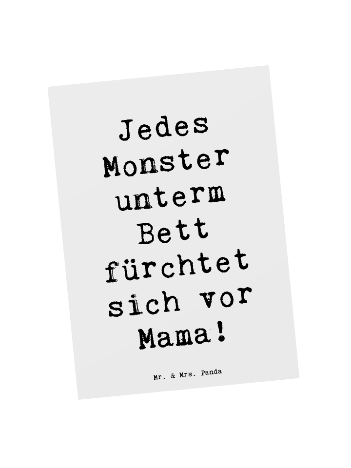 Mr. & Mrs. Panda Postkarte Mama Mut mit Spruch in Weiß günstig kaufen onesize