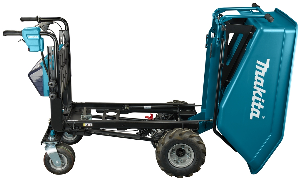 Makita DCU603Z 2 x 18V trådløs trillebår med beholder ekskl. batterier og lader