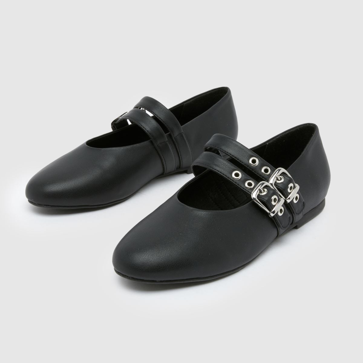 Schuh – Livy – Svarta ballerinaskor med platta tå