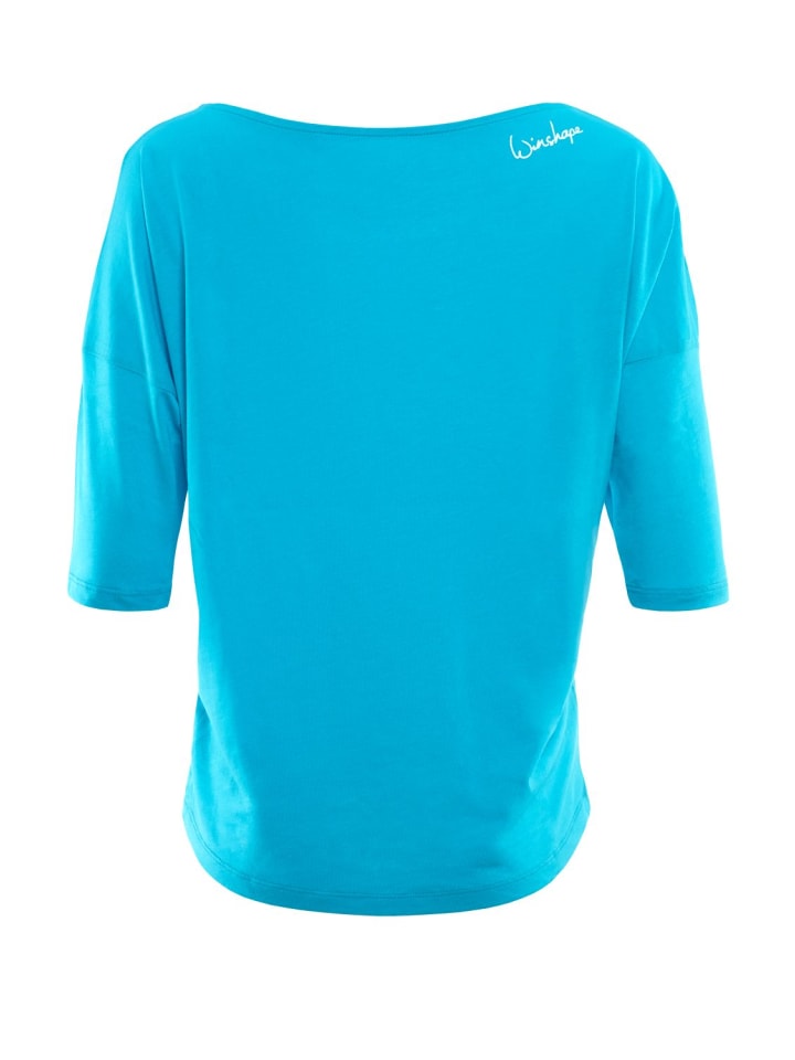 Winshape ¾-Arm Shirt Ultra Light mit Glitzer-Aufdruck MCS001 in sky blue/glitzer/weiß günstig kaufen