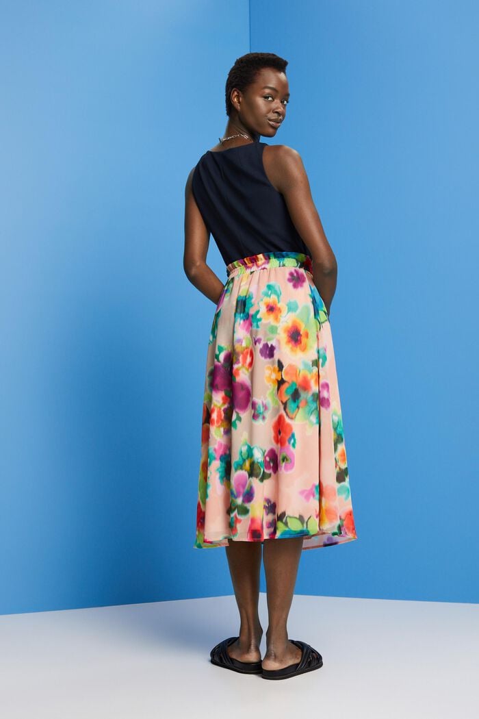 Midirock mit farbenfrohem Print