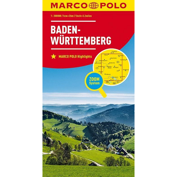 MARCO POLO Karte Deutschland Blatt 11 Baden-Württemberg 1:200 000 - Straßenkarte