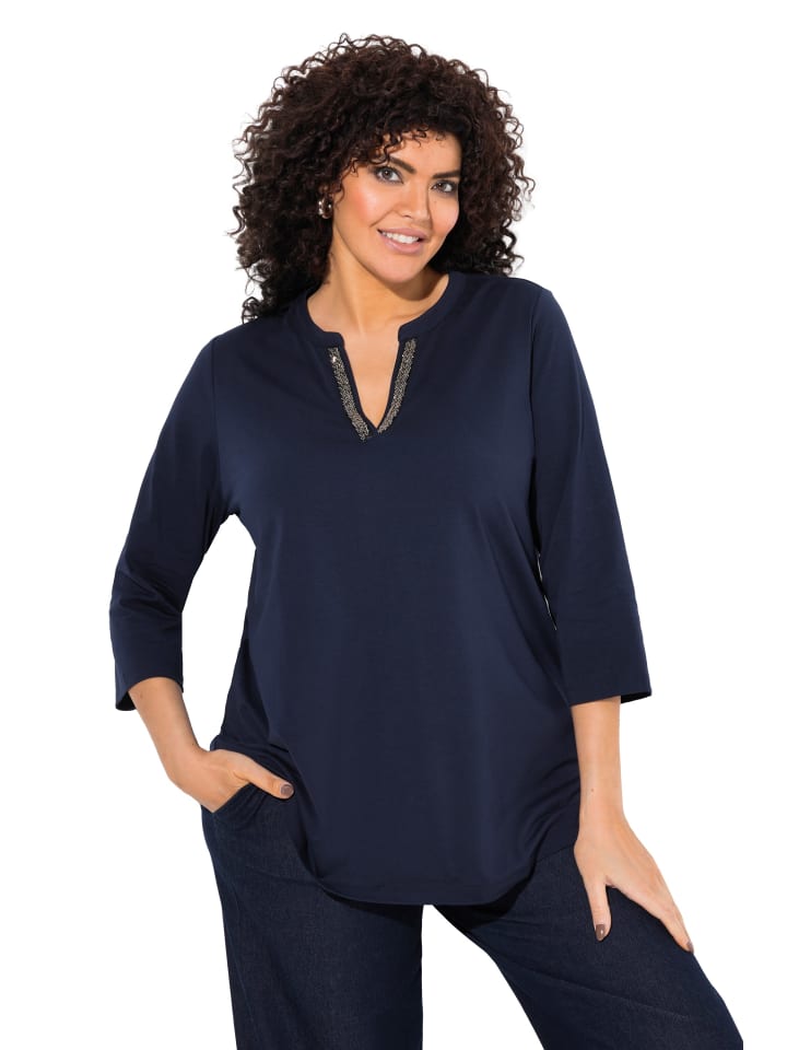Ulla Popken Longshirt in marine günstig kaufen