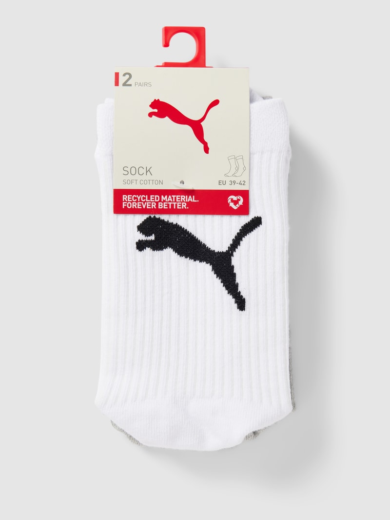 Socken mit Label-Details im 2er-Pack Modell 'Classic Sock' in weiß