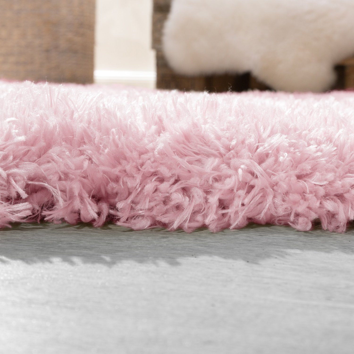 Fellteppich Langflor XXL Fellteppich Modern Einfarbig Ãbergröße, TT Home, rechteckig, Höhe: 54 mm