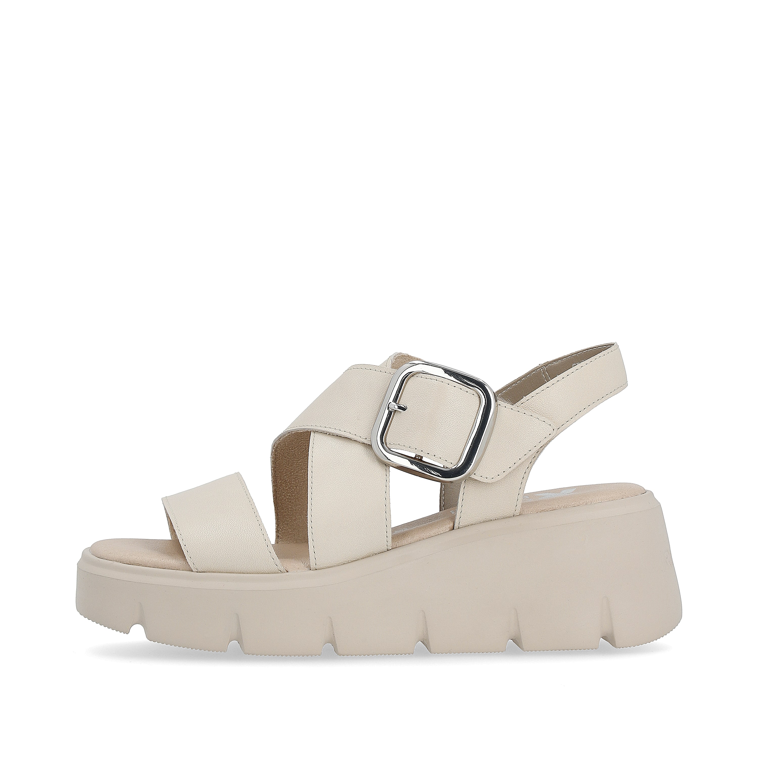 Rieker Damen Keilsandaletten sand beige