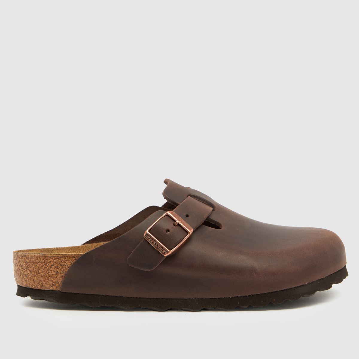 BIRKENSTOCK – Boston – Mörkbruna sandaler med träskor