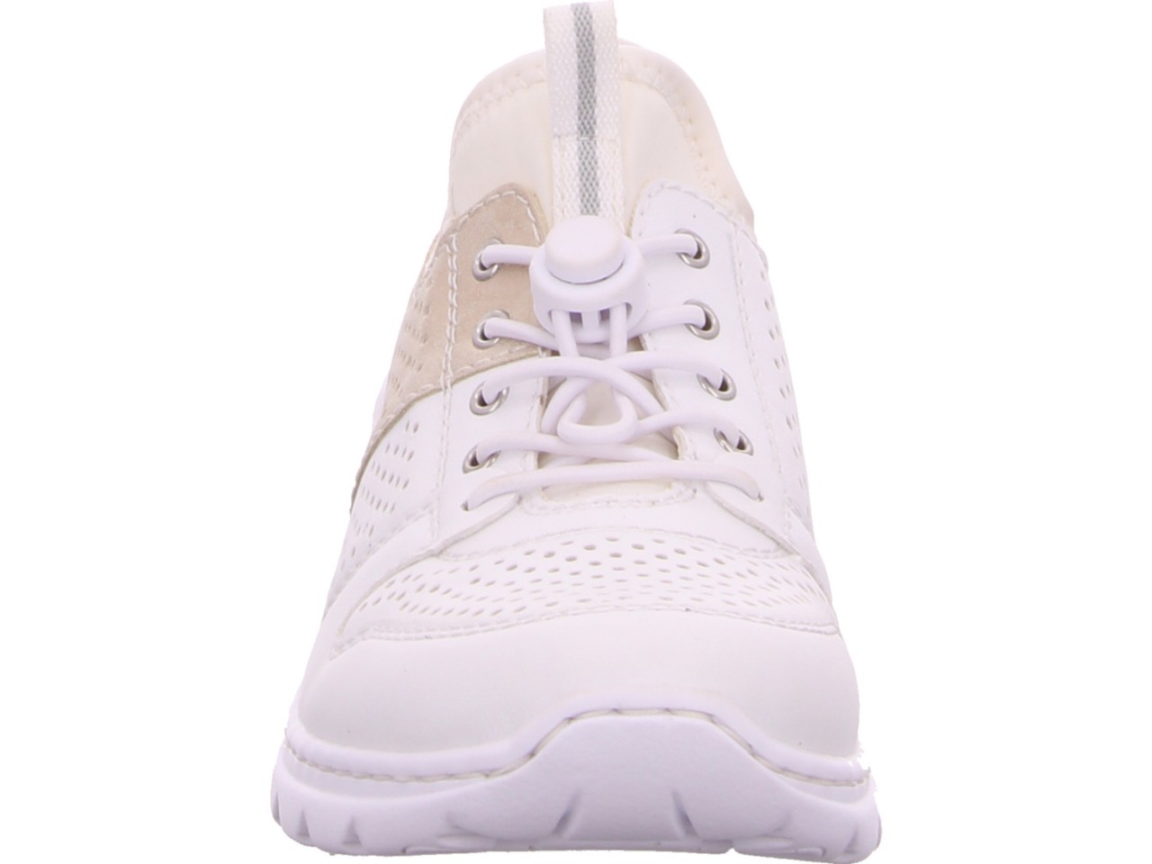 RIEKER Sportliche Slipper weiss