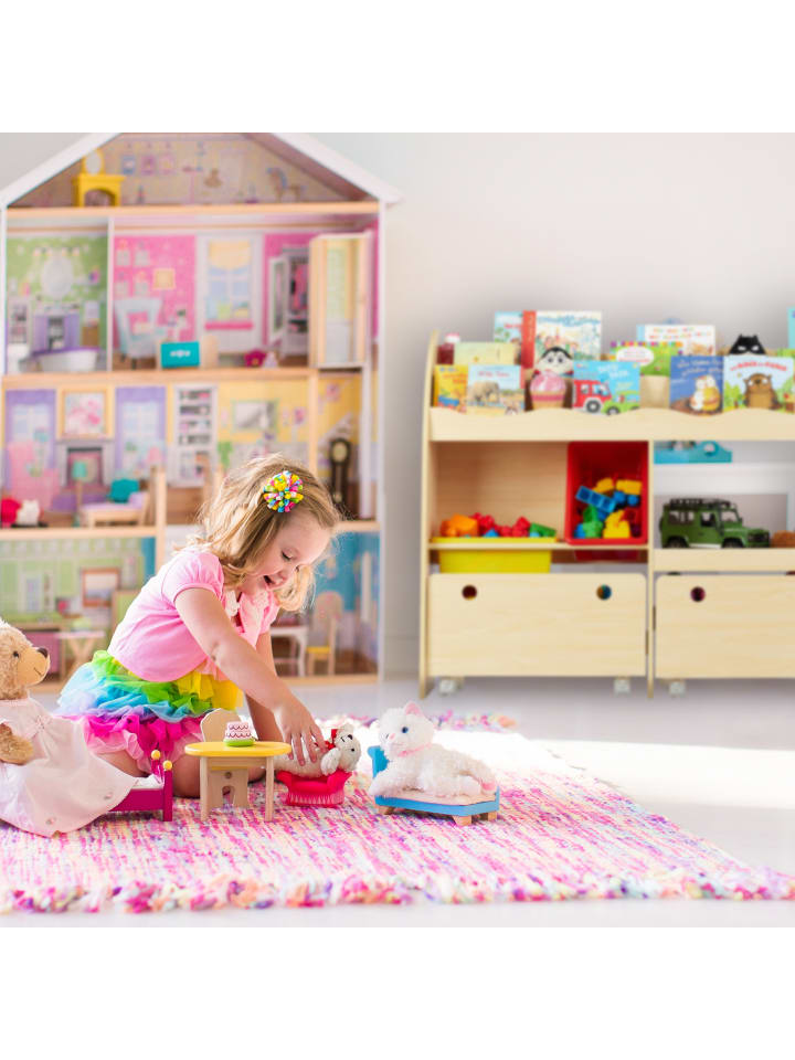 relaxdays Kinderregal in Holzfarben - (B)108 x (H)88 x (T)29 cm günstig kaufen onesize