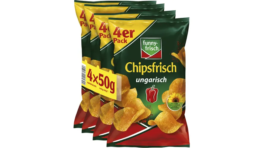 funny-frisch Chipsfrisch Ungarisch 4er-Pack 160 g