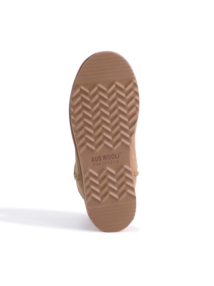 Aus Wooli Slipper Manly in Tan günstig kaufen 40/41