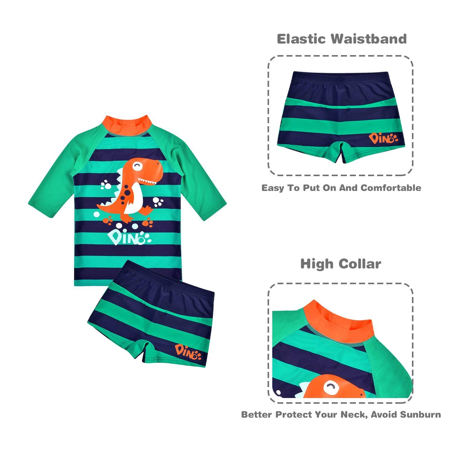 SISIA Badeanzug Kinderbadeanzug Uv-Schutz Maritim Badeanzug Badehose Jungen