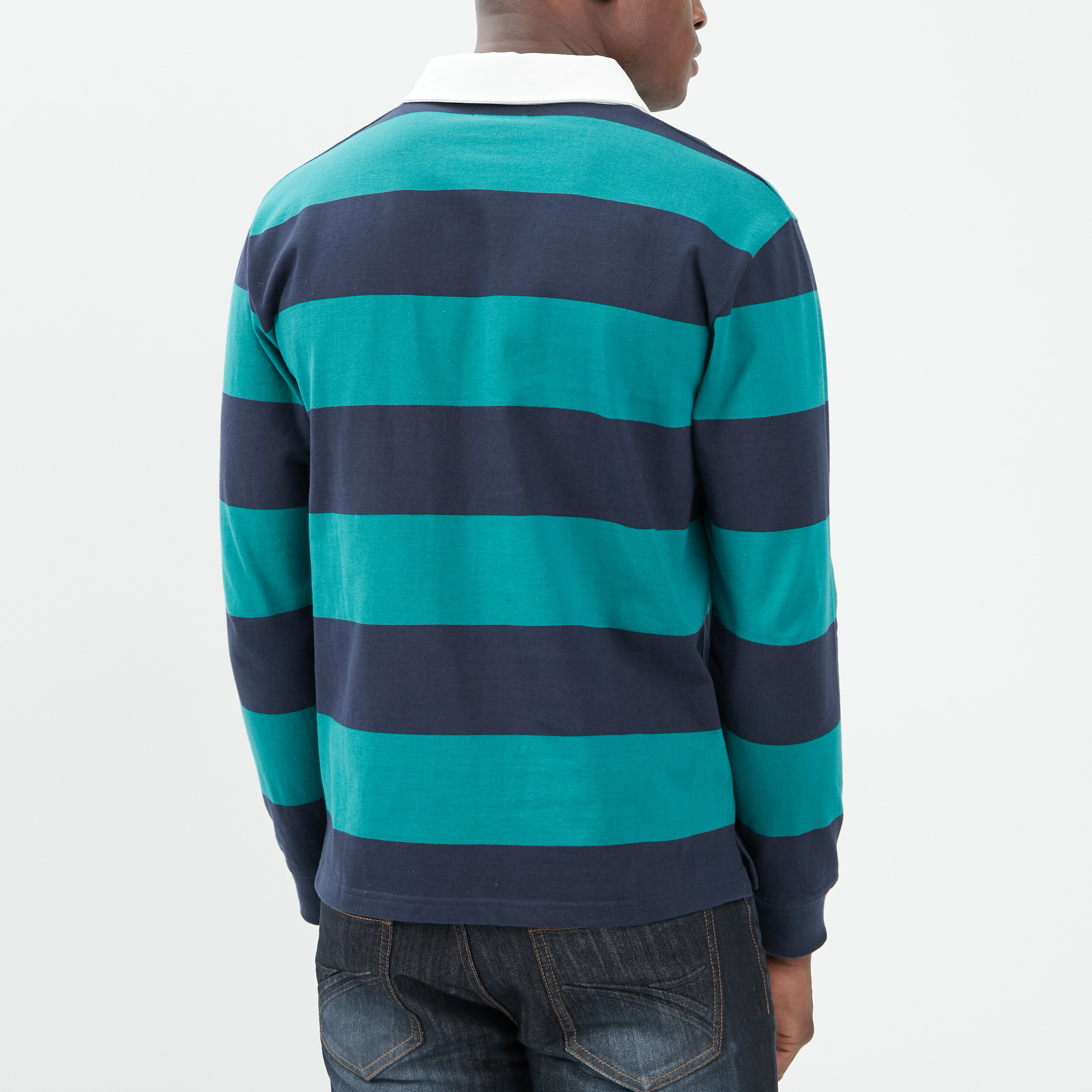 Polo manches longues vert menthe homme | La Halle