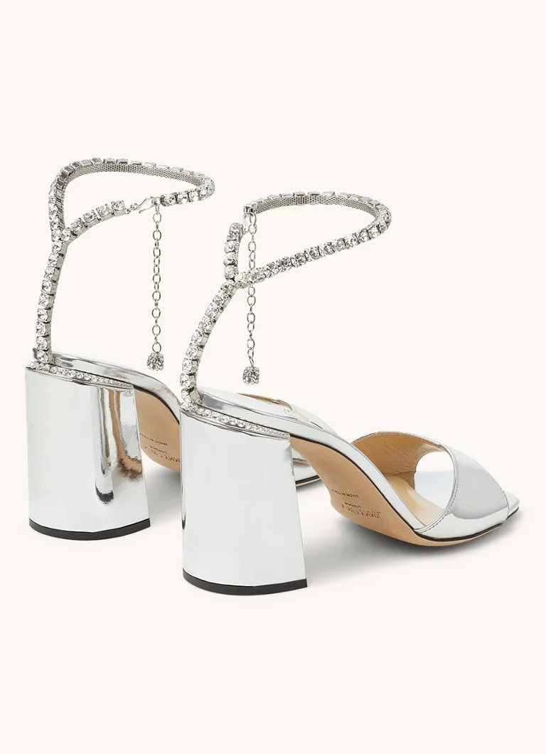Sandale Jimmy Choo Saeda 85 din piele de vițel cu detalii metalice