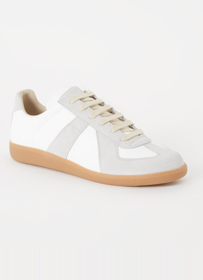 Maison Margiela Replica calfskin sneaker with suede details