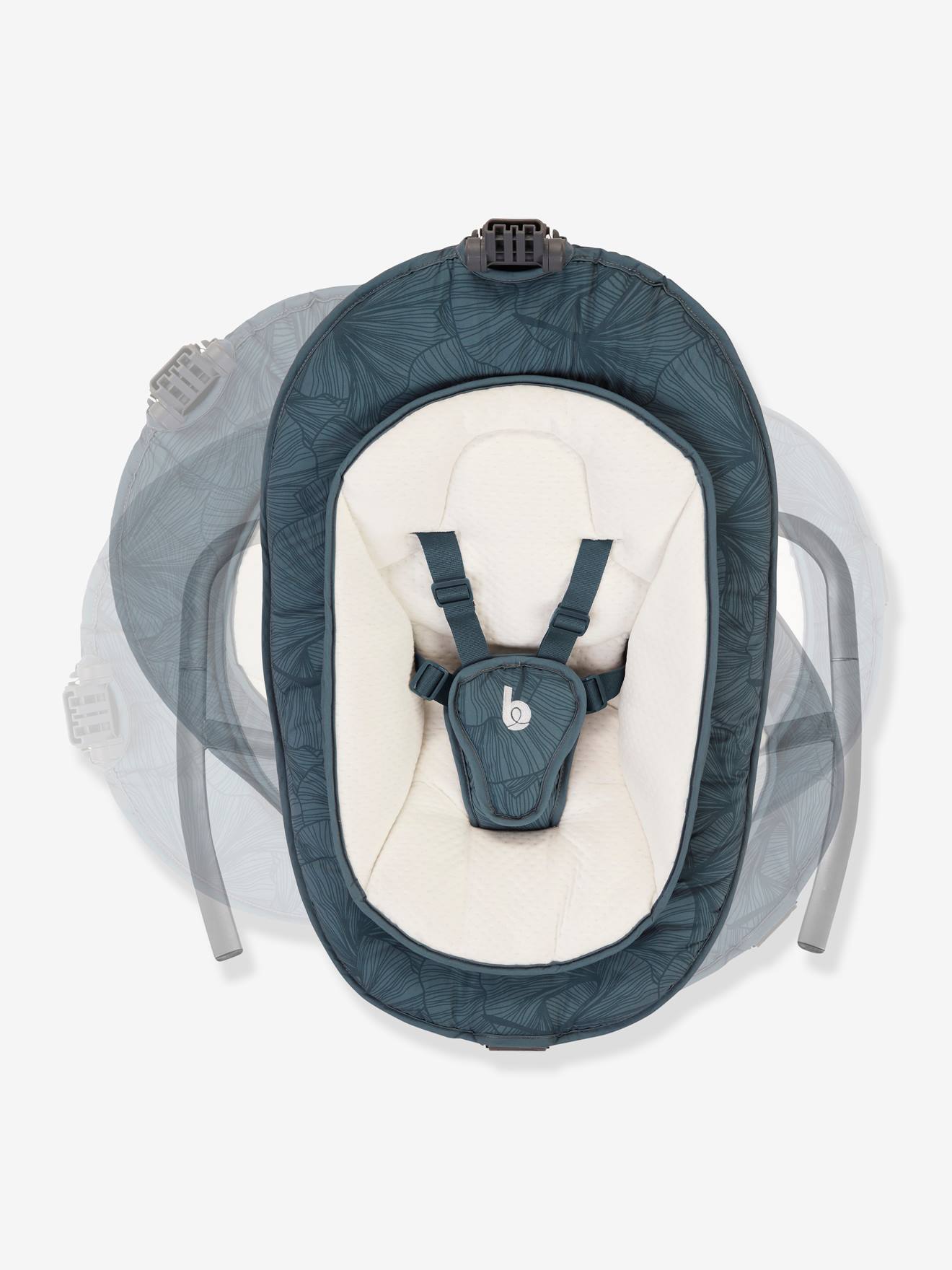 Babymoov Babywippe SWOON MOTION ZINC BABYMOOV - blau/weiß/grau