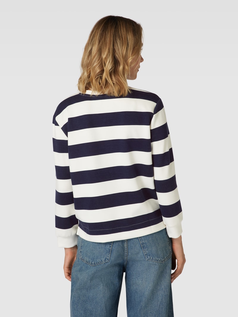 Pullover mit Streifenmuster in dunkelblau
